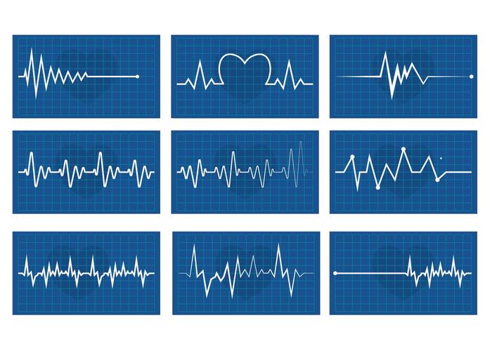 Conjunto de vector de ritmo cardíaco