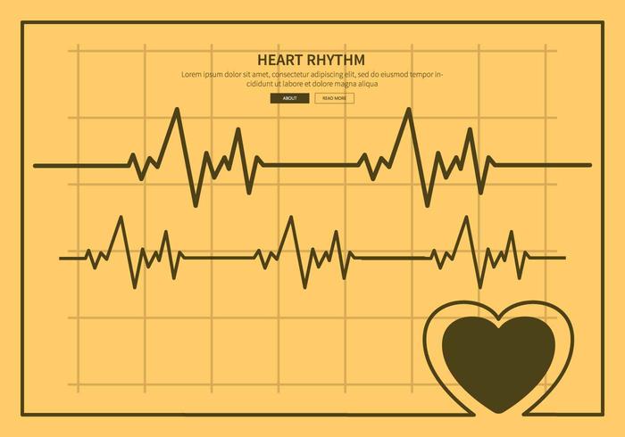 Ilustración de ritmo cardíaco libre vector
