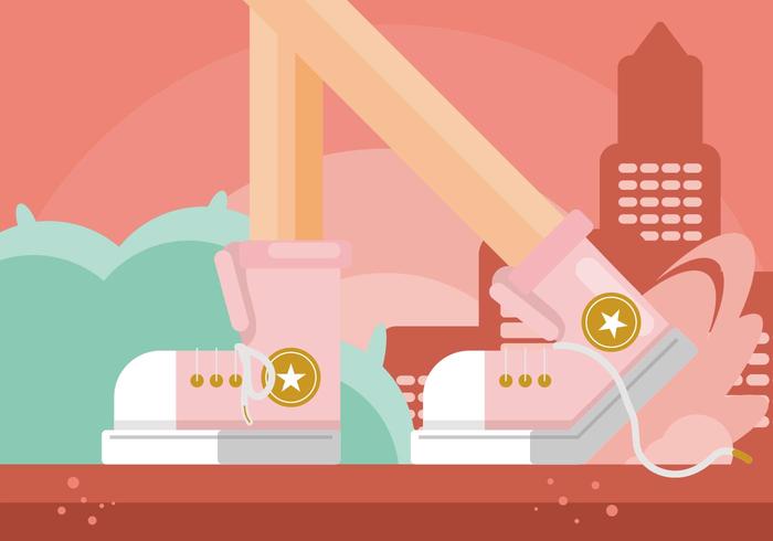 Untied Shoes Illustration vector