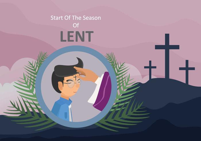 The Start Of The Season Of Lent Illustration vector