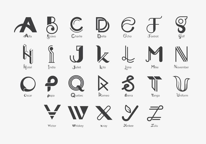 Download Logo Font Vector Alphabet Design - Download Free Vectors, Clipart Graphics & Vector Art