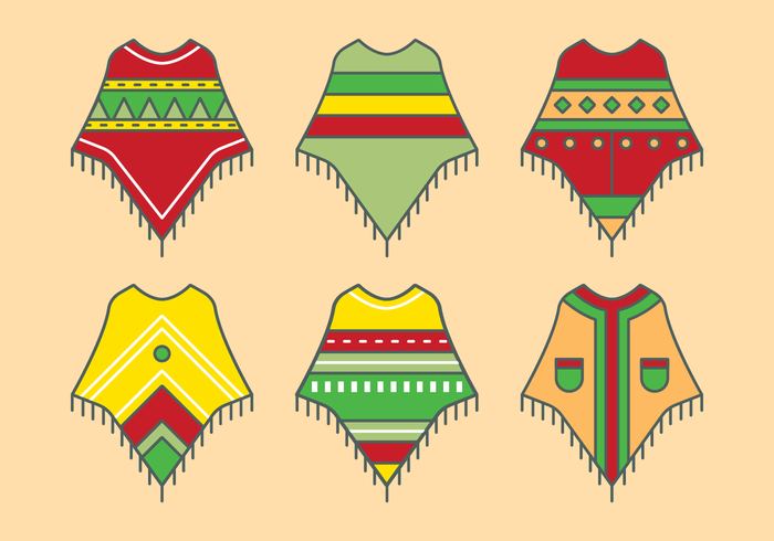 Poncho Mexicano Vector