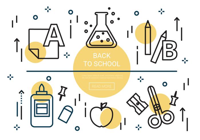 Free Linear Back To School Vector Elements