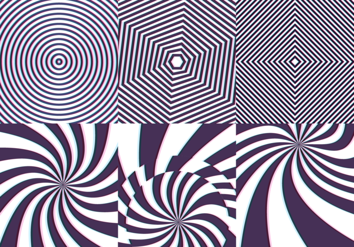 Psychedelic Pattern Seamless with Stripes and Twist Vector