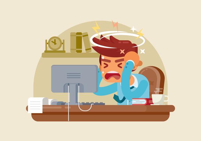 Sick Employee Illustration vector