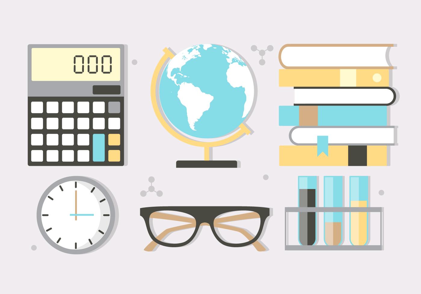 Flat School Vector Elements 161741 Vector Art at Vecteezy