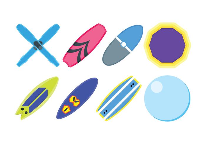 Water sport related set icons vector