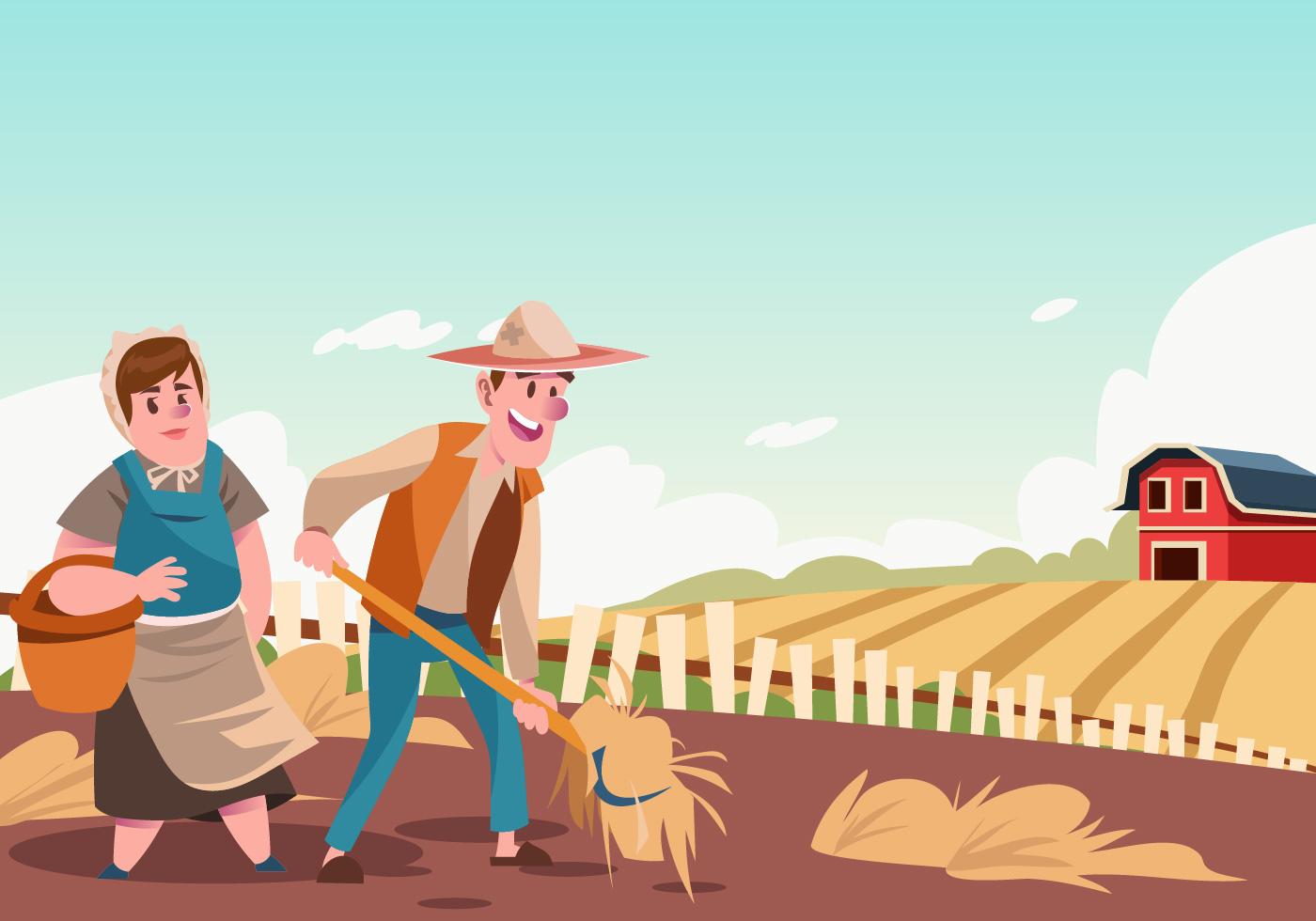 Peasants Spreading Hay Vector 161752 Vector Art at Vecteezy