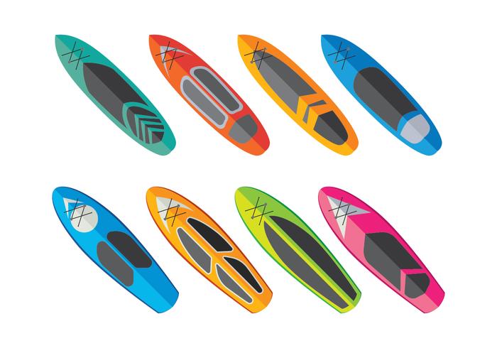 Paddleboard colección de vectores