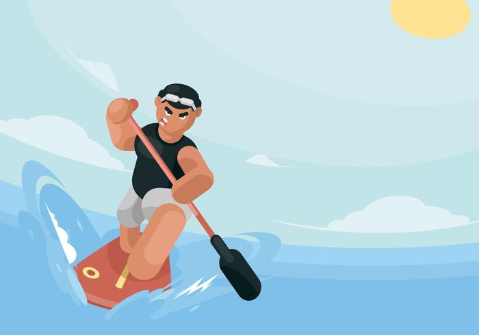 Ilustración de Paddleboard vector