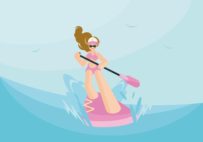 Ilustración de Paddleboard vector