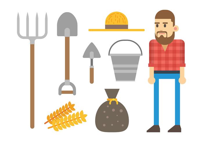 Peasant Icons Vector