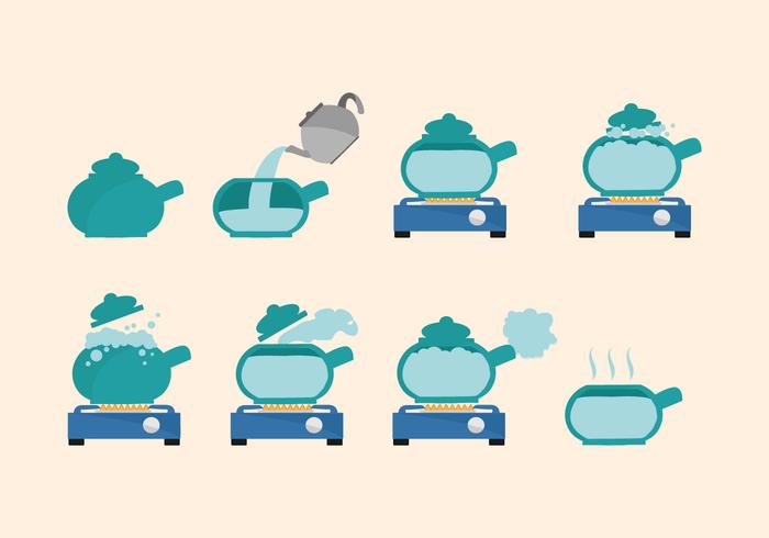 Boiling Water Process Vector