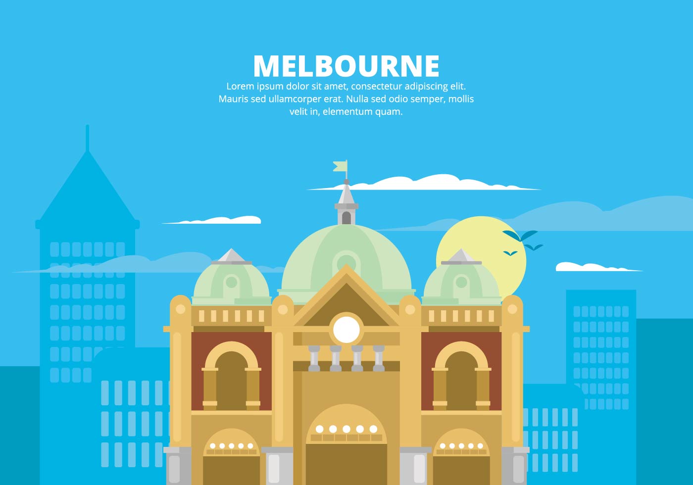 Melbourne Illustration 161846 Vector Art at Vecteezy