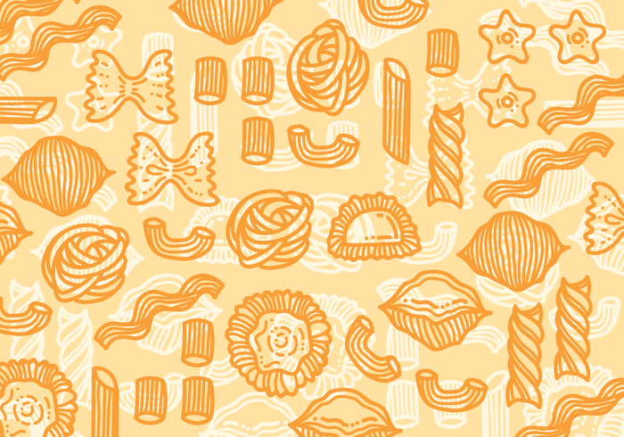 Macaroni Pasta Vector Pattern