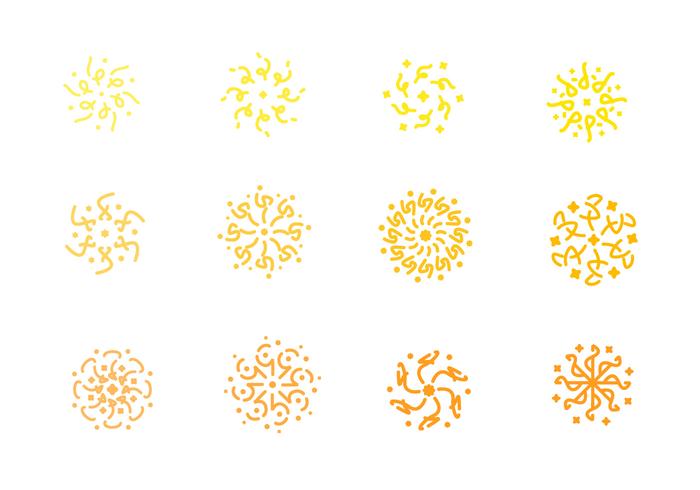 Bursting Fireworks Vector Pack