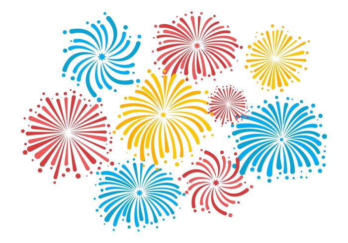 Free Colorful Fireworks Vector