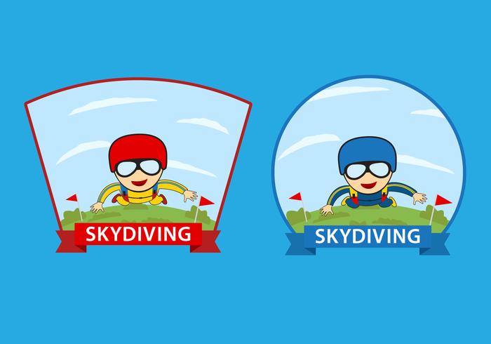 Skydiving Badge Vectores