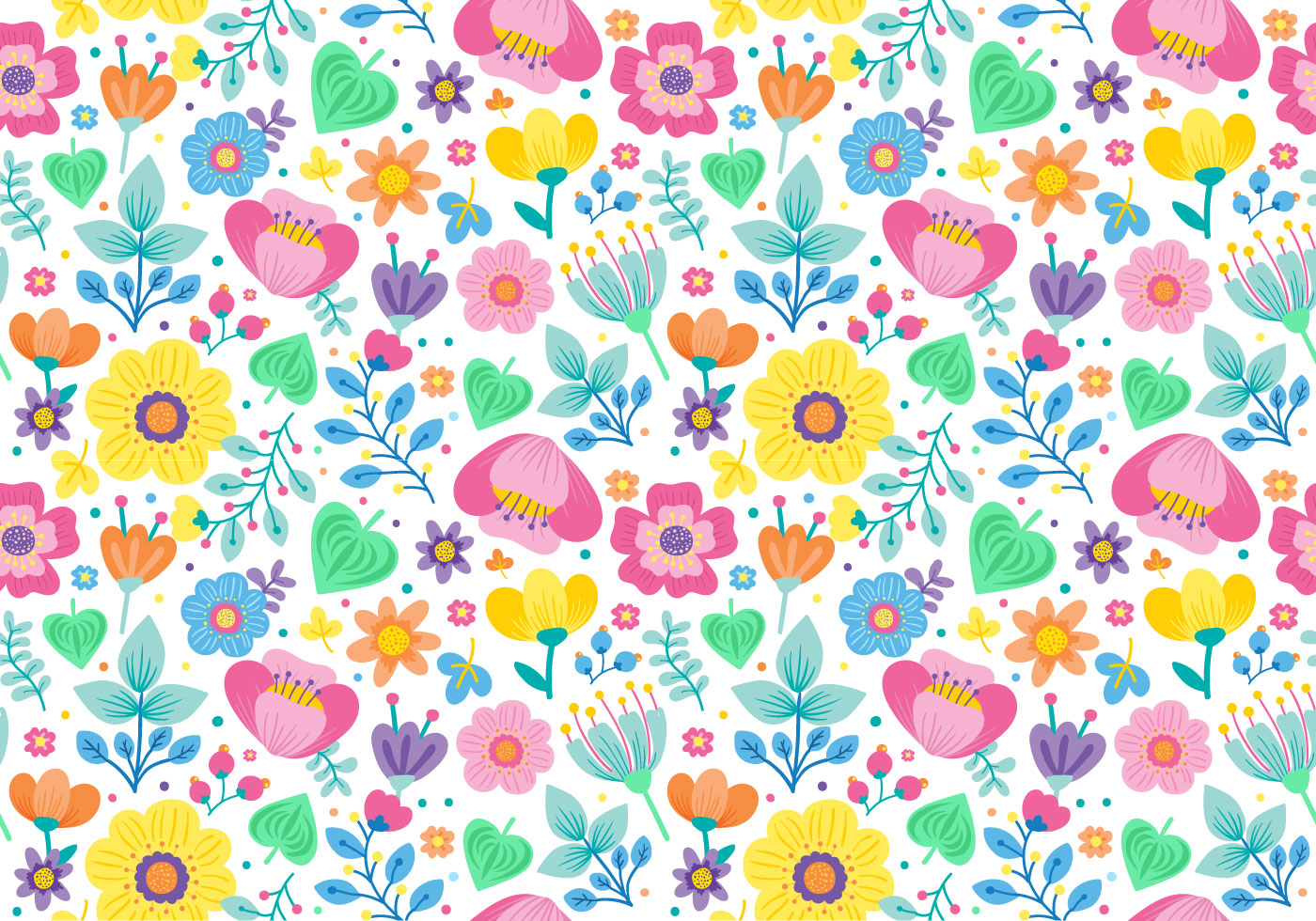 Cute Seamless Ditsy Floral Pattern 161977 Vector Art at Vecteezy