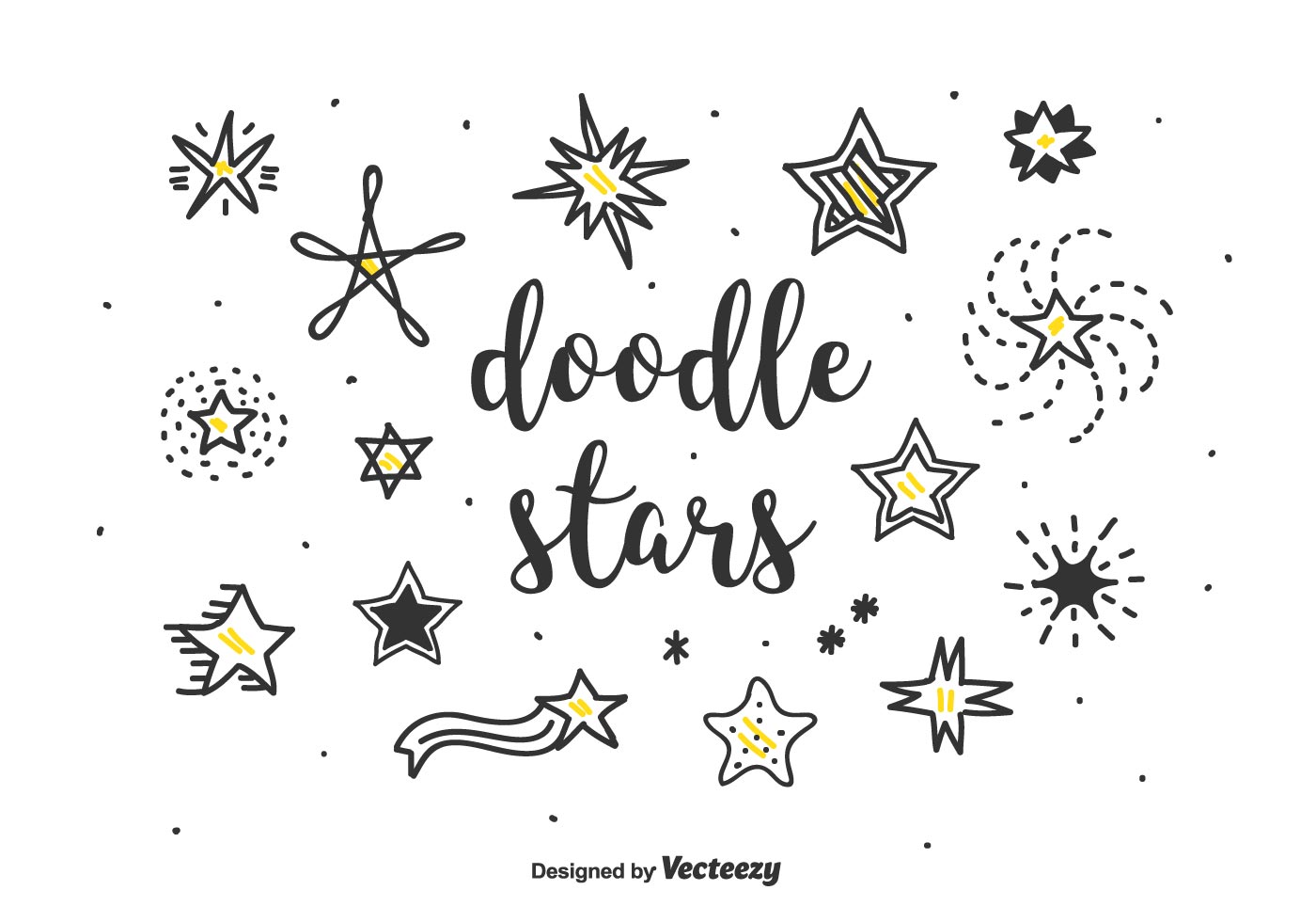 Download Doodle Stars Vector Set - Download Free Vectors, Clipart ...