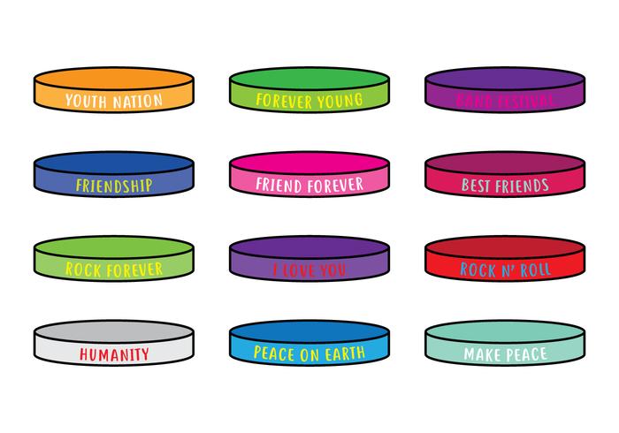 Wristband With Text vector