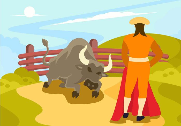 Bull Fighter Vector