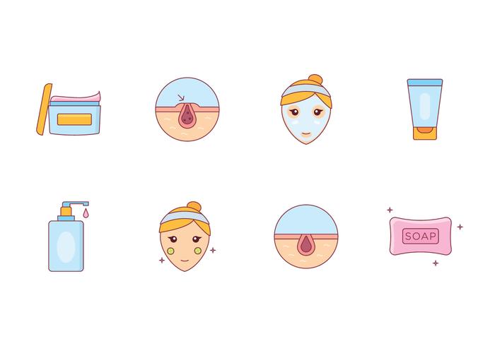 Skincare Icons vector