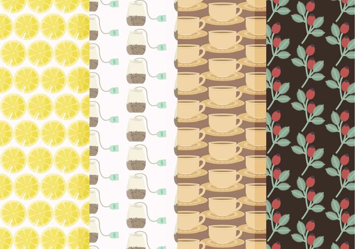 Vector Tea Pattern Set