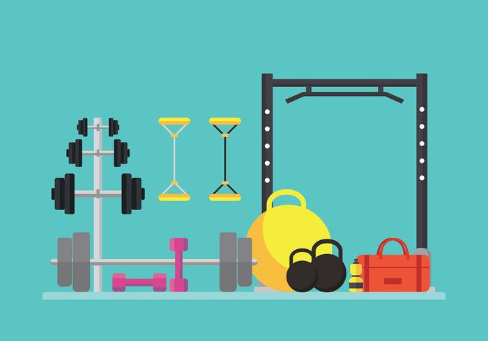 Cartoon set of gym workout equipment 23203635 Vector Art at Vecteezy