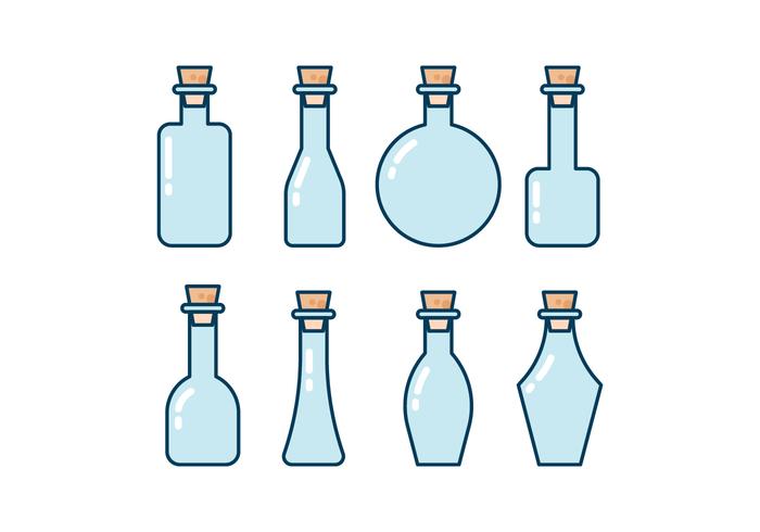 paquete de iconos de botella vector