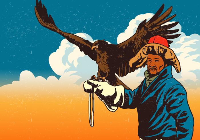 Mongolian Eagle Handler Vector 