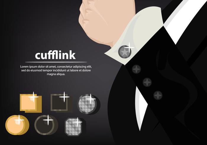 Man Wearing Cufflink vector