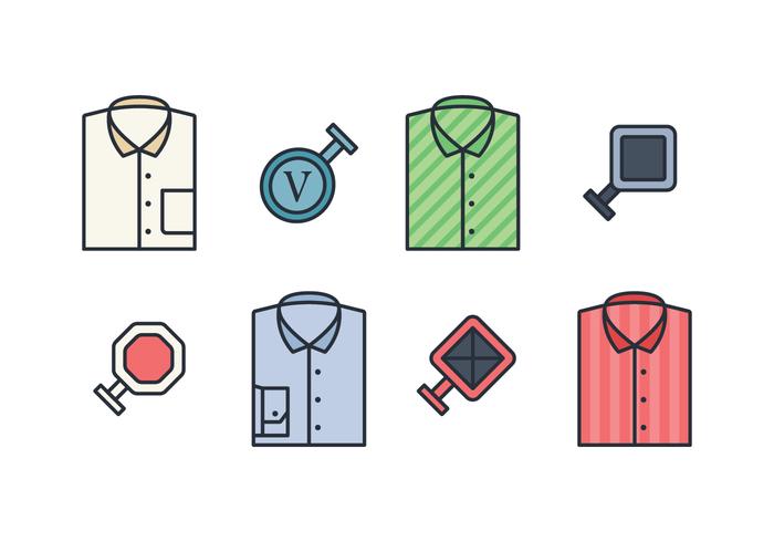 Shirt and Cufflinks Vector Pack