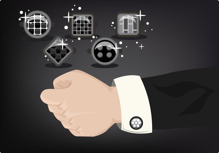 Man with Cufflinks and Suit Vector 