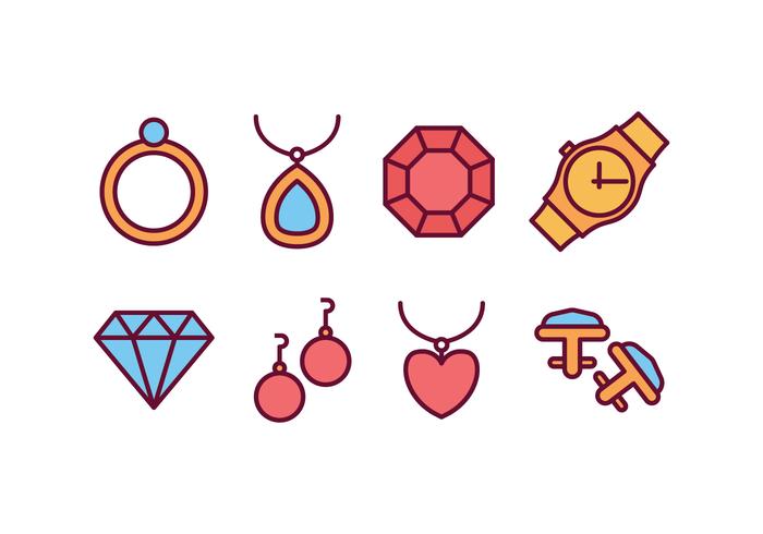 Paquete de Iconos de Joyas vector