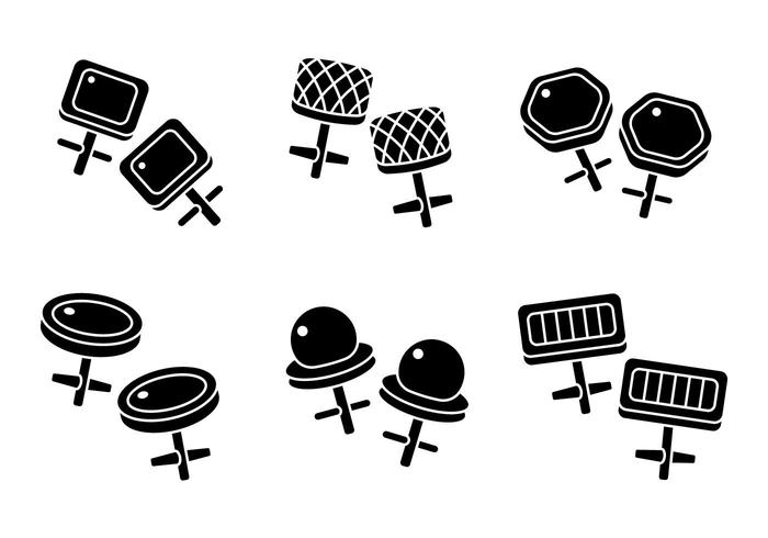 Cufflink vector set