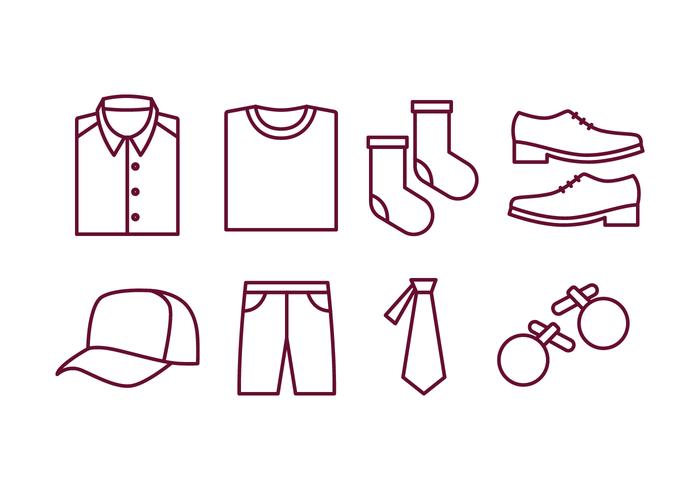 Men Accessories Icon Pack vector