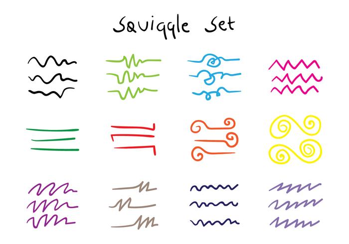 Juego de Squiggle vector