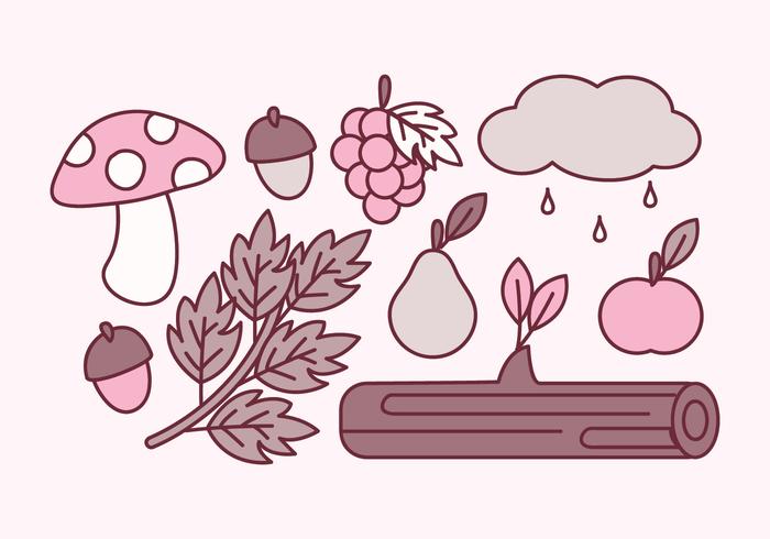 Vector Cute Autumn Elements