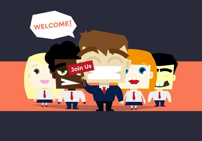 Join Us Business Team Job Illustration Vector