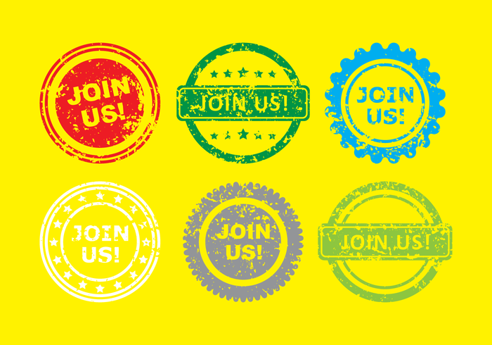 Join Us Stamps vector