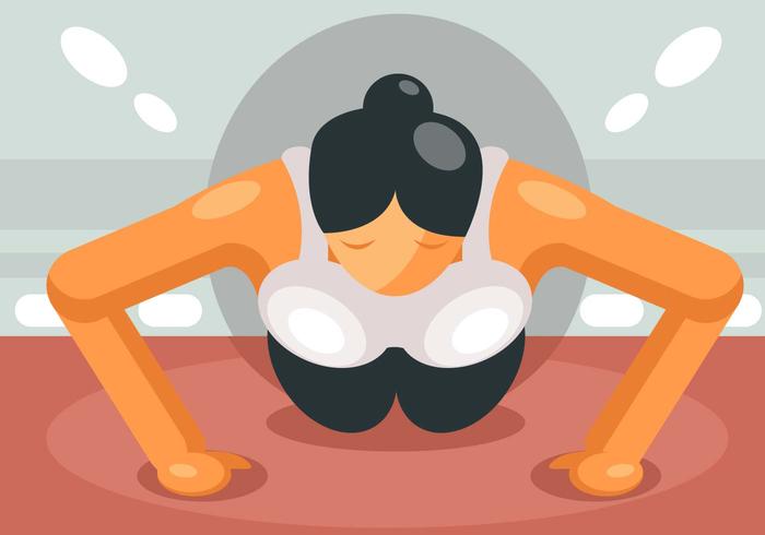 Download Girl Push Up Vector 162231 Vector Art at Vecteezy