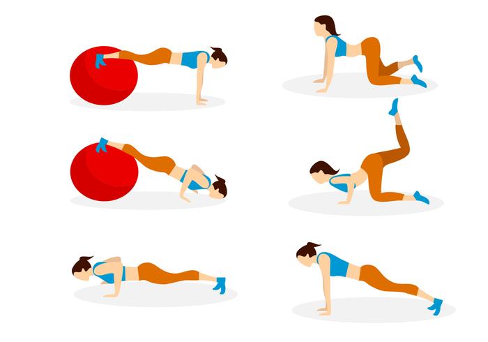 Mujer Push Up vector