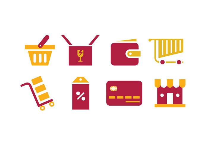 Iconos de vector de compras