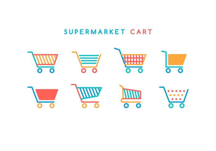 Free Supermarket Cart Vector