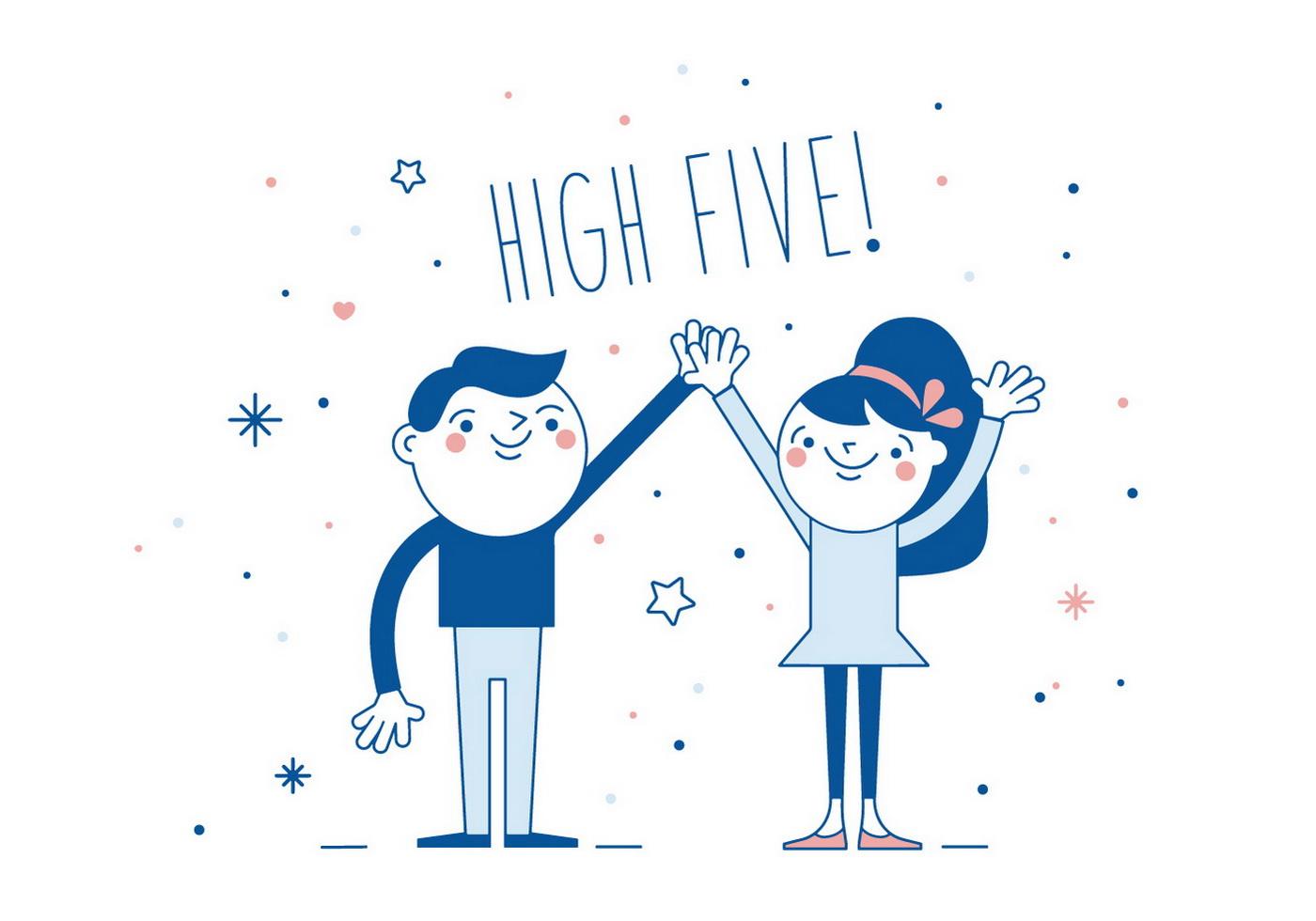 High Five Vector 162337 Vector Art at Vecteezy