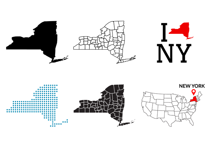 New York Map Vector