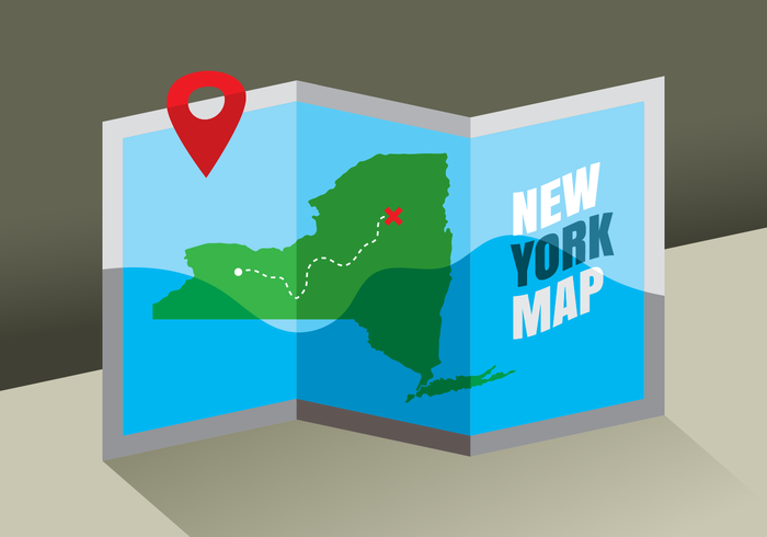 New York Map Vector 