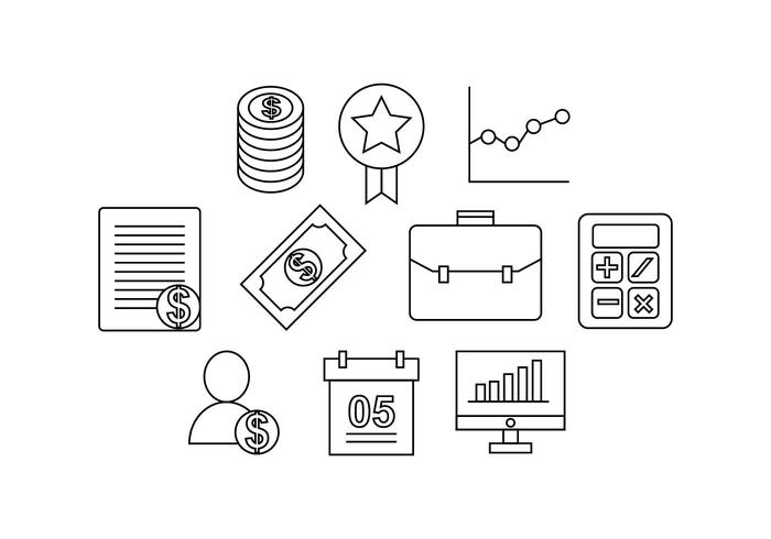 Free Finance Line Icon Vector