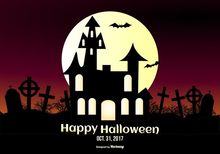 Ilustración Spooky de Halloween vector